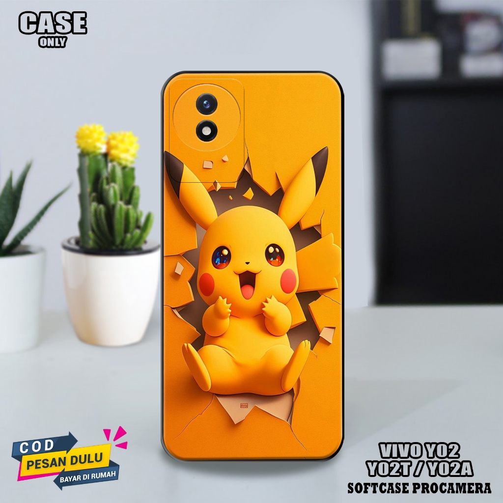 เคส VIVO Y02 / Y02A / Y02T ( Pikachu ) VIVO Y02 / Y02A / Y02T Hp - เคส Hp - เคสล่าสุด - เคส Softcase