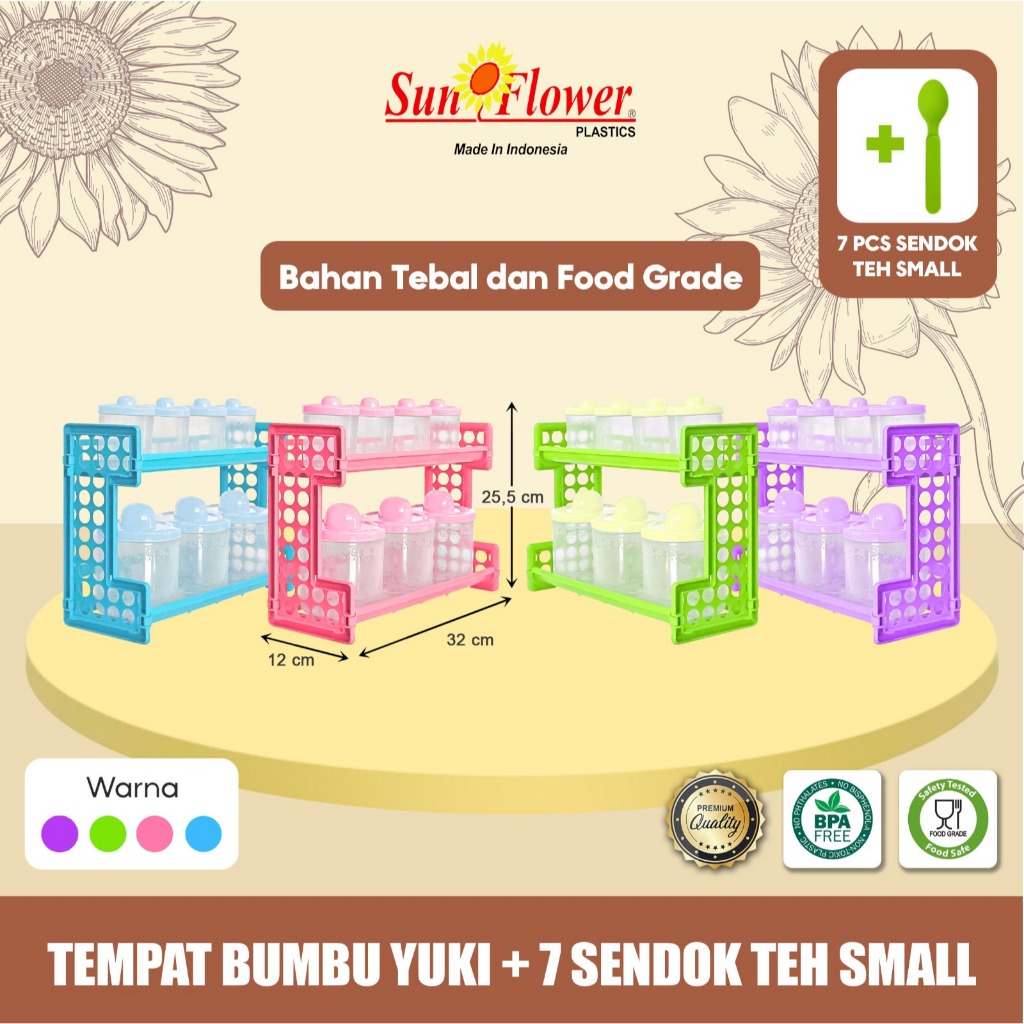 YUKI แพคเกจ/SPICE PLACE/KITCHEN SPICE RACK/PLASTIC SPICE RACK/STACKING RACK/MAYO SPICE PLACE+7 SMALL