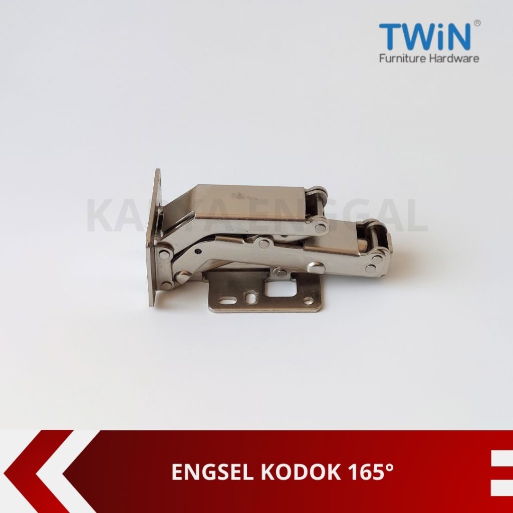 บานพับช้อนแฝดโดยไม่ต้องเจาะบานพับกบ 4 นิ้วบานพับแผ่นไฮดรอลิก 165° เปิดเหล็ก L NK