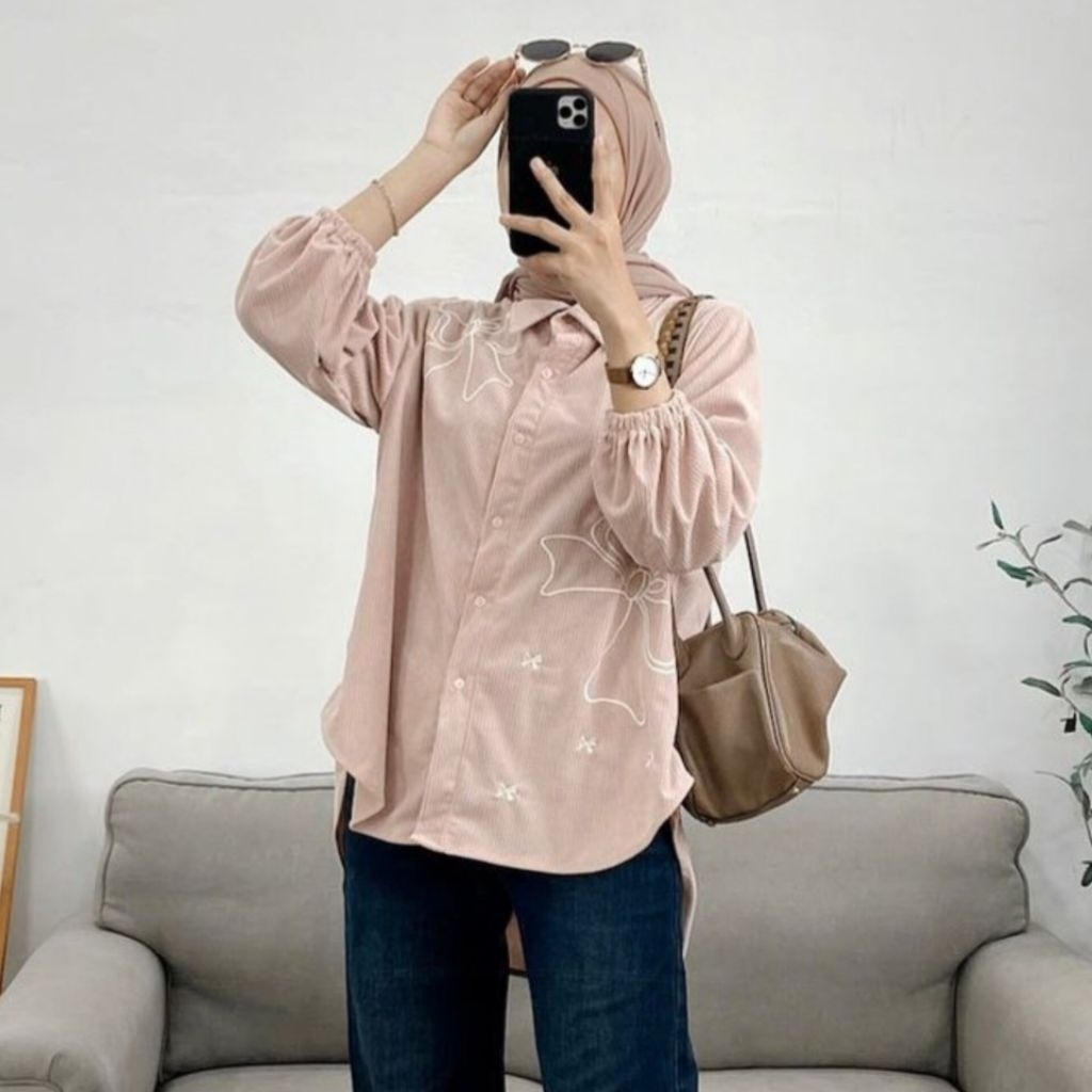 CANIA BLOUSE EMBROIDERED RAYON TWILL