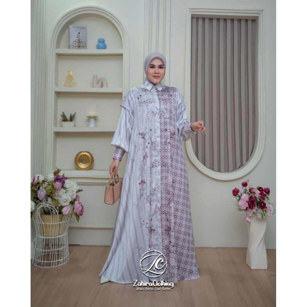 ALIYAH DRESS SILK PRINTING พรีเมี่ยม