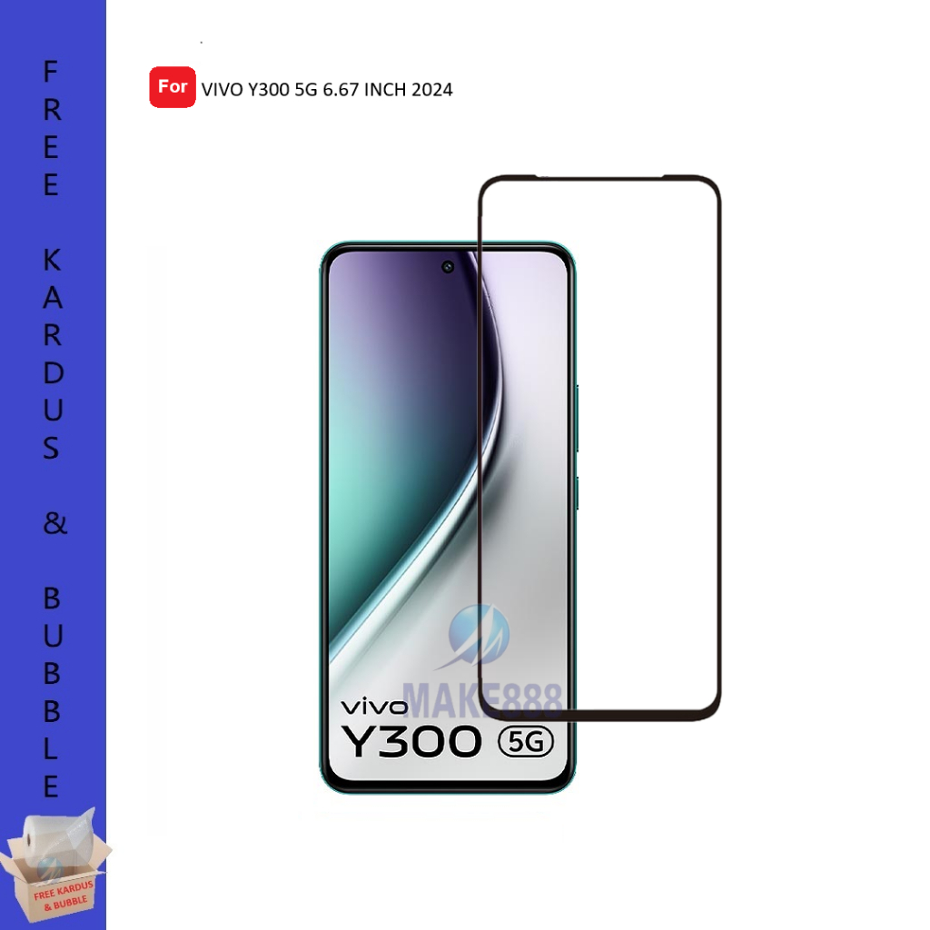 LAYAR กระจกนิรภัย 5D 9D สําหรับ Vivo Y300 / Y300i / Y300t / Y300 Pro / Y300 Pro+ [ 5G ] Full Glue Fu