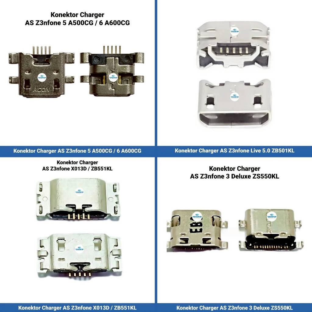 AS Z3nfone 5 A500CG 6 A600CG Live 5.0 ZB501KL X013D ZB551KL 3 Deluxe ZS550KL Charger Connector