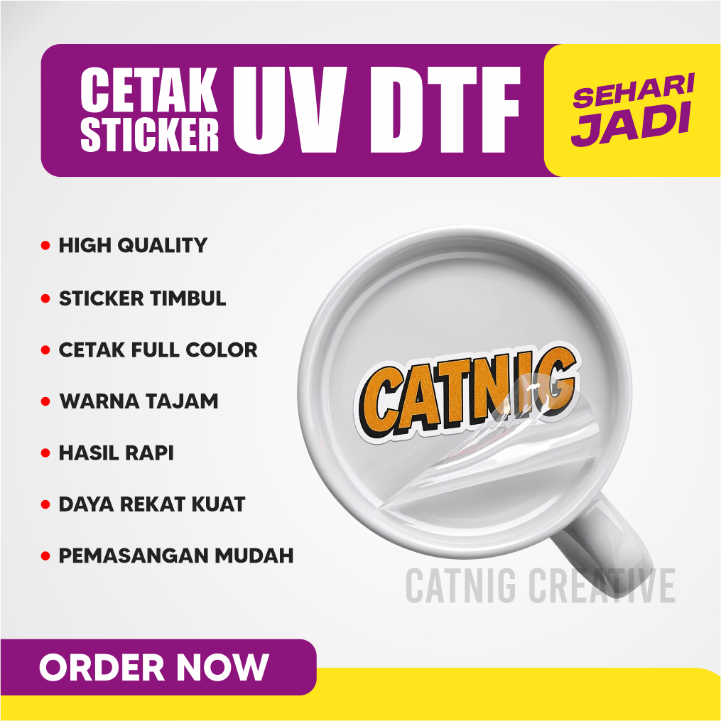 พิมพ์ UV DTF สติ๊กเกอร์ A3 A4 UV สติ๊กเกอร์นูน DTF Custom UV DTF สติ๊กเกอร์กันน้ํา Branding