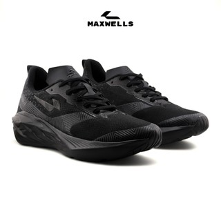 Maxwells - Sepatu Pria Running Olahraga Ringan | Series Luminous Fullblack