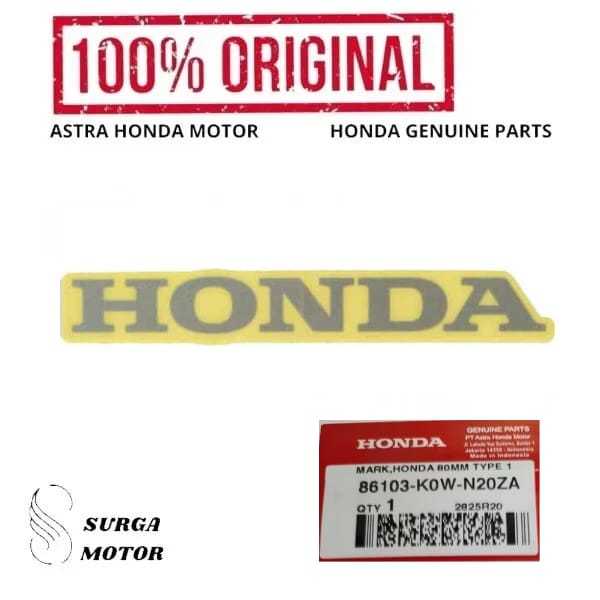 Honda Motorcycle Mark Logo Sticker 80MM Type 1 Honda ADV 150 160 86103K0WN20ZA 86103-K0W-N20ZA origi