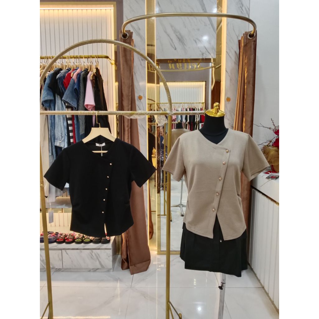 UMI SHOP เสื้อกระดุมเฉียง นําเข้า BKK