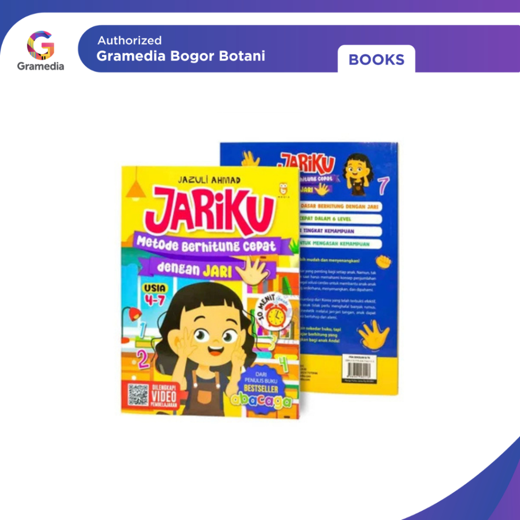 Gramedia Bogor - Jaku Quick Counting Method with Fingers for Age 4-7 Years