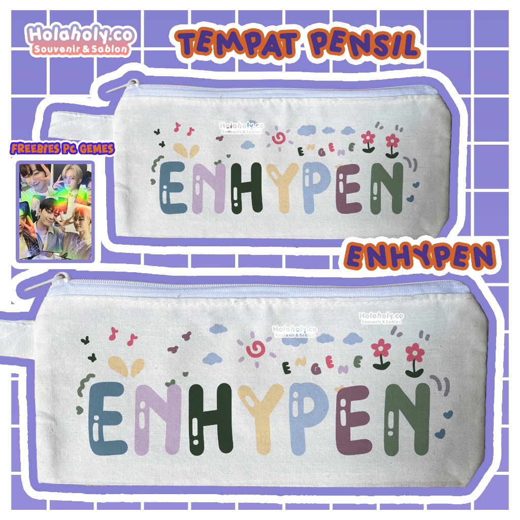 ENHYPEN กระเป๋าดินสอกระเป๋า ENGENE Freebies Gemes KPOP Fankit ของขวัญ Kpop เกาหลีของขวัญ [พร้อม]
