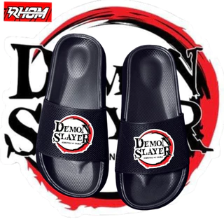 DEMON SLAYER รองเท้าแตะเด็กตัวอักษรขนาด 26-35 Unisex