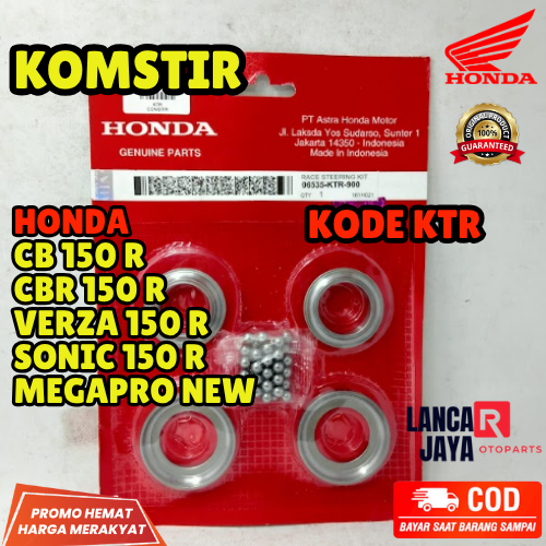 HONDA KTR STEERING | HONDA AM CB 150 R, CBR 150 R, VERZA 150 R, SONIC 150 R, MEGAPRO NEW ORIGINAL