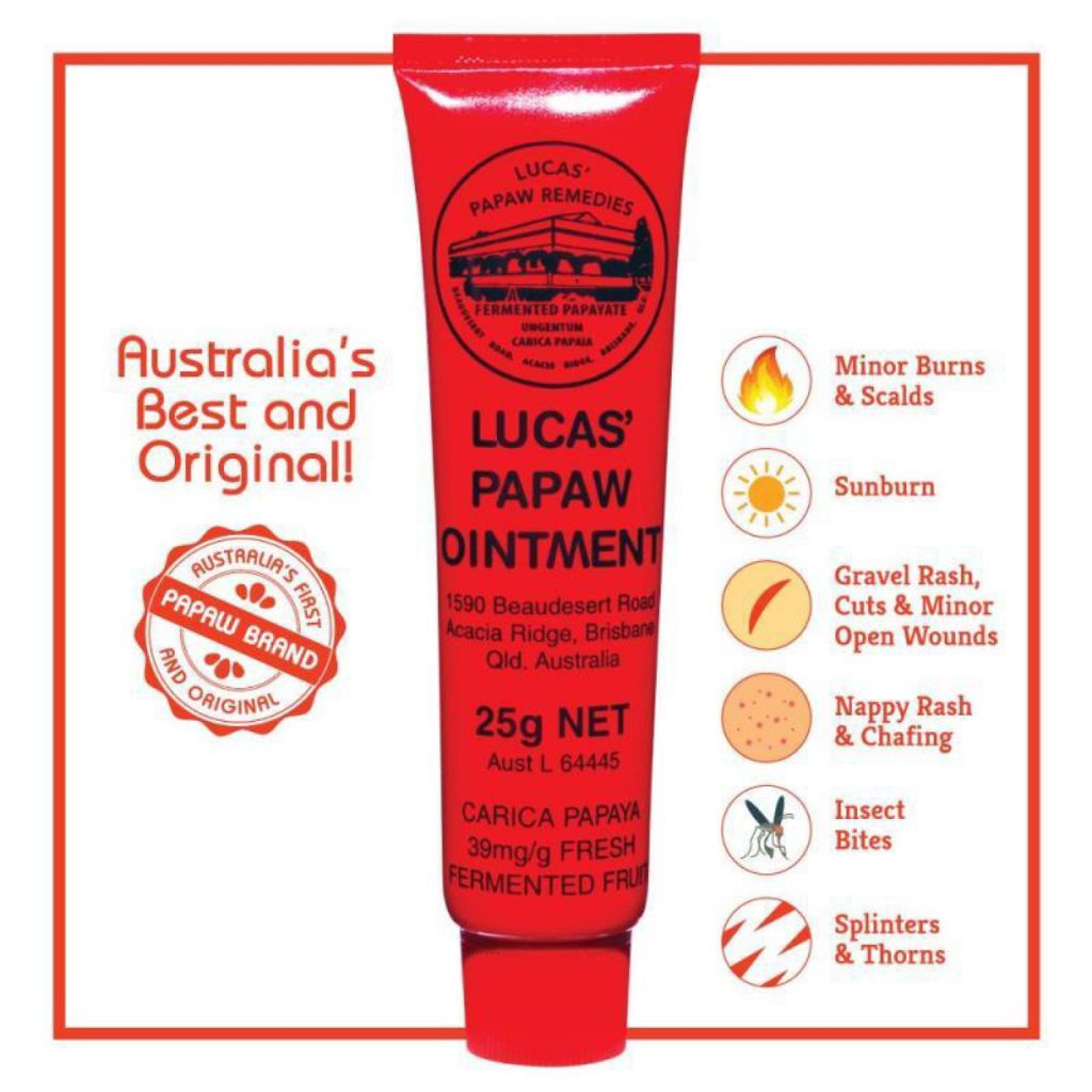 Lucas Papaw Ointment 25g Original 100% Made in Australia Wound Care Ointment & ยุงกัด