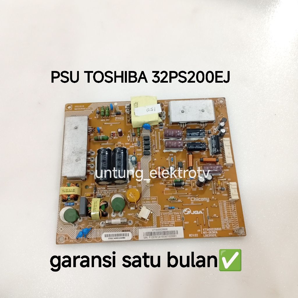 TOSHIBA 32PS200EJ ทีวี PSU POWER SUPPLY TOSHIBA 32PS200EJ TV REGULATOR