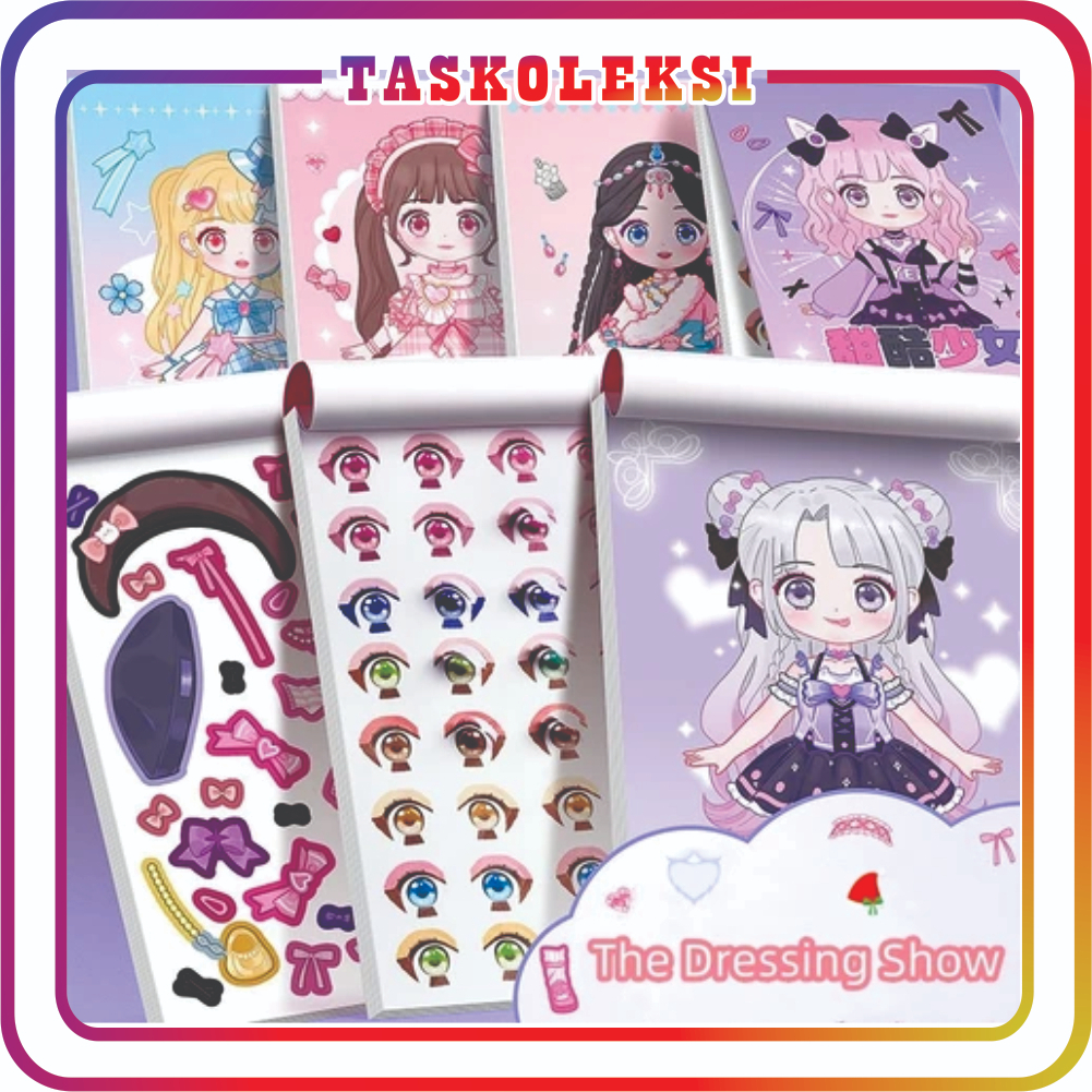 TK - Dress Up Book/Diy Sticker Book Fashion Diary BP Old School Cute Sticker T059