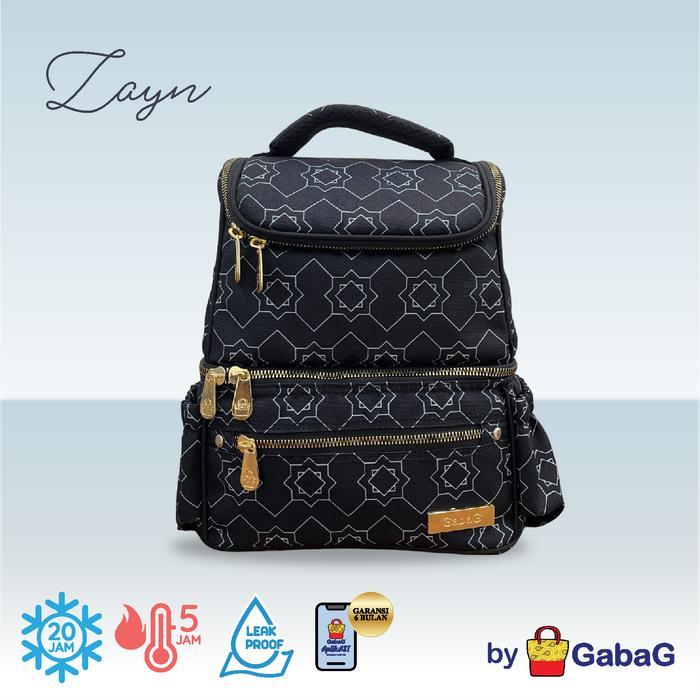 Gabag Cooler Bag Gemini Thermal Backpack Sling Double Compartment Breast Milk Bag Zayn / Midnight - 