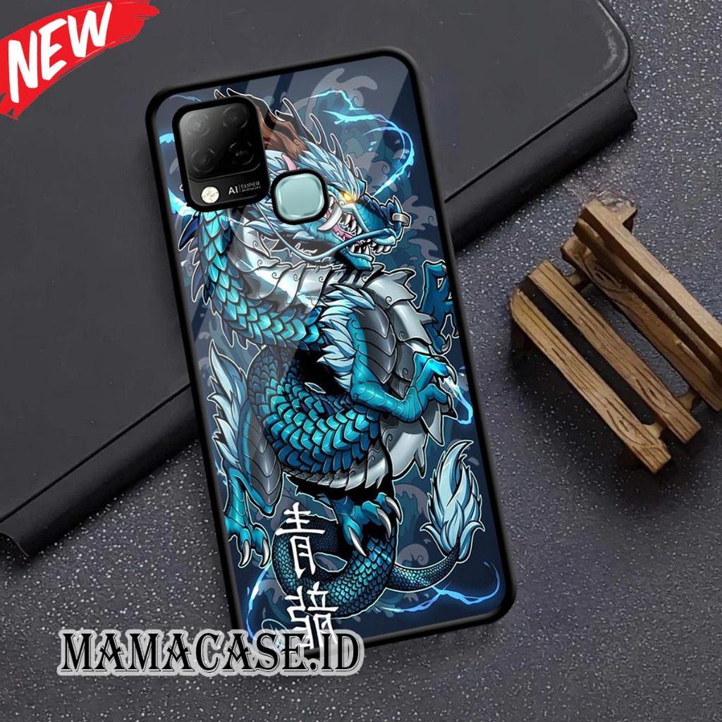ปลอก INFINIX HOT 10S HOT 10 8 9 11 12i 12 PRO 20i 20S 20 5G Mamacase.id Case Glossy Naga Dragon - Ca