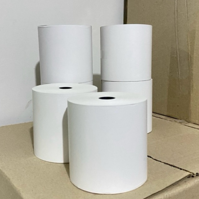 THERMAL PAPER 80x80mm CASH RECEIPT PRINT PAPER PACKAGE 1 PACK 5 ม้วน