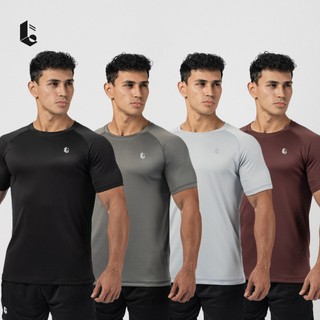 Lockerwear Kaos Lengan Pendek Olahraga Pria Short Sleeve Shirt Quick Dry Fit Baju Gym Fitness Lari