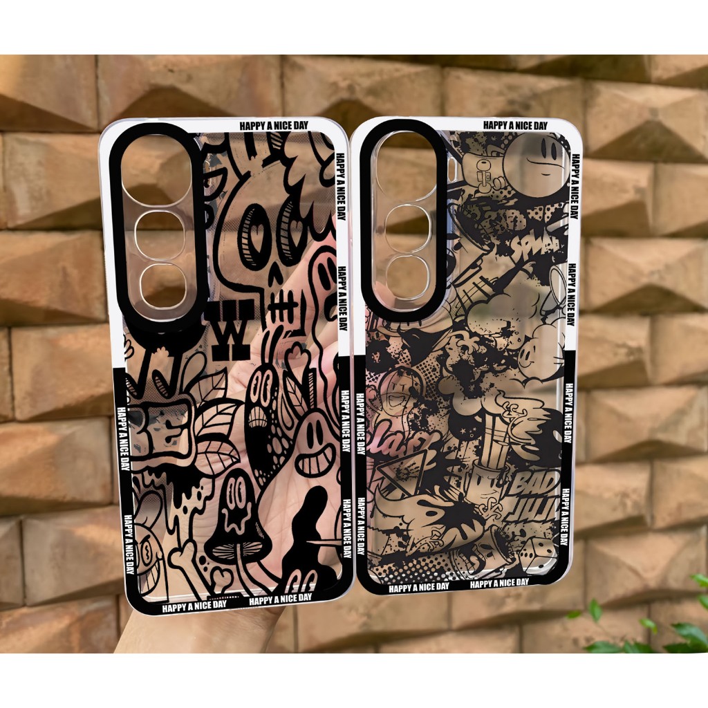 Softcase VIVO Y400 Case Clear Motif Casing VIVO Y400 ล่าสุดซิลิโคนถุงลมนิรภัย LP-26