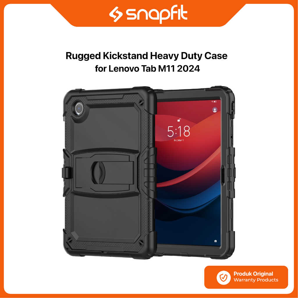 เคส SNAPFIT Lenovo Tab M11 2024 SNAPFIT ขาตั้งที่ทนทาน ขาตั้งสําหรับงานหนัก ฝาครอบเคสป้องกัน