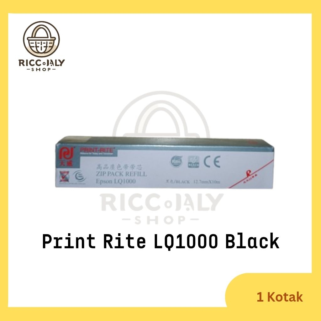 Print-Rite Ribbon Zip Pack Refill LQ1000 สีดํา Epson LX-310/LX-300 ริบบิ้นเครื่องพิมพ์ (เฉพาะริบบิ้น