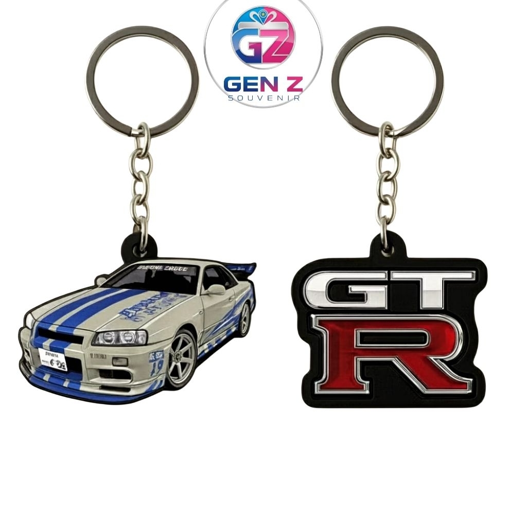 GANTUNGAN Nissan skyline GT-R R34 พวงกุญแจอะคริลิค (มุมทหาร)