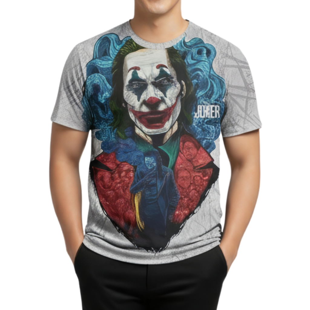 เสื้อยืดแขนสั้นพิมพ์ลายเต็มตัว – Joker Sinc