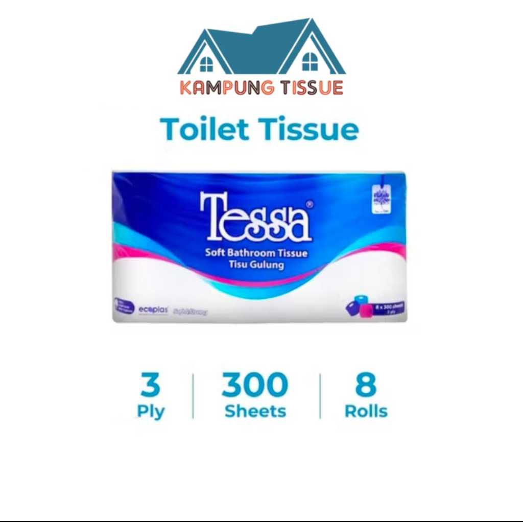 TISSUE TESSA TOILET 8 ROLL / ห้องน้ํานุ่ม TISSE tesa 8roll / TOILET ROLL TISSUE PB-16