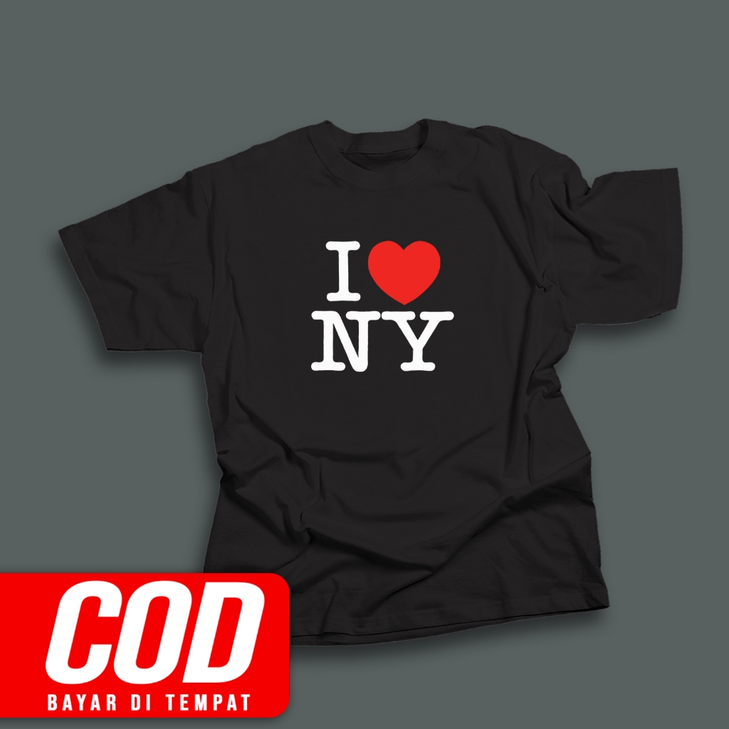 I LOVE NY เสื้อยืดผู้ชาย Meme เสื้อยืด / เสื้อยืด Pun / เสื้อยืด Pollycotton 24s