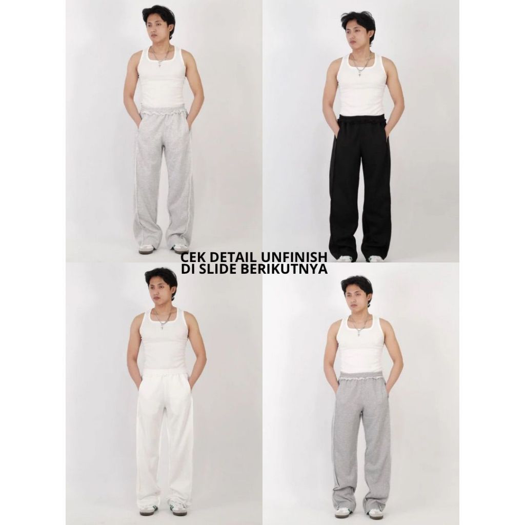 MONEYFEST SWEATPANTS BAGGY RAW UNFINISHED