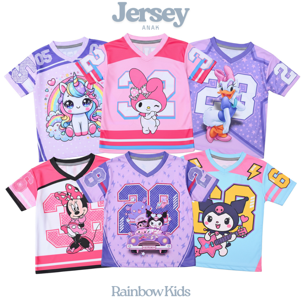 Rainbowkids Series Girls Dryfit Milano Jersey Kids Jersey / Girls Jersey/