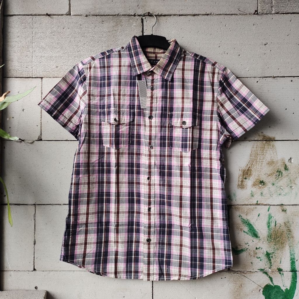 KEMEJA FRJ Jeans เสื้อเชิ้ตตาหมากรุกลายสก๊อตลําลองสําหรับทั้งชายและหญิง