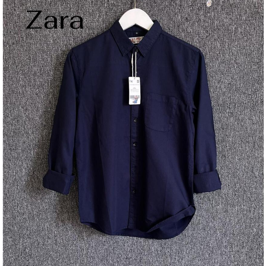 KATUN KEMEJA Zara เสื้อเชิ้ตตัวยาวเสื้อเชิ้ตธรรมดาเสื้อเชิ้ตเข้ารูปเสื้อเชิ้ตพื้นฐานเสื้อเชิ้ตแขนยาวเสื้อเชิ้ตลําลองเสื้อเชิ้ตผู้ชาย Zera Cotton Twall Shirt - รูปที่ 3