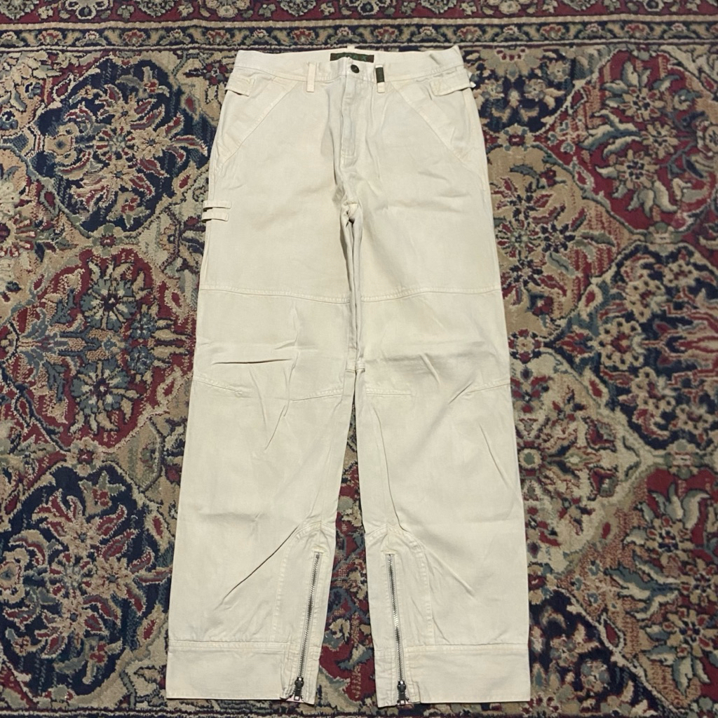 Y2K COAX กางเกงสีกากีขนาด 30 W41 L105 LPaha30 OL21 รอบเอว 82 ซม. ยาว 105 ซม. เส้นรอบวงต้นขา 30 ซม. ข