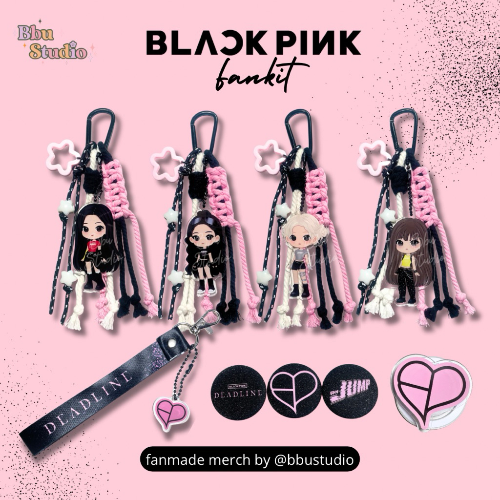 BLACKPINK DEADLINE fankit fanmade merch unofficial kpop jisoo jennie rosé lisa พวงกุญแจพินกระเป๋า