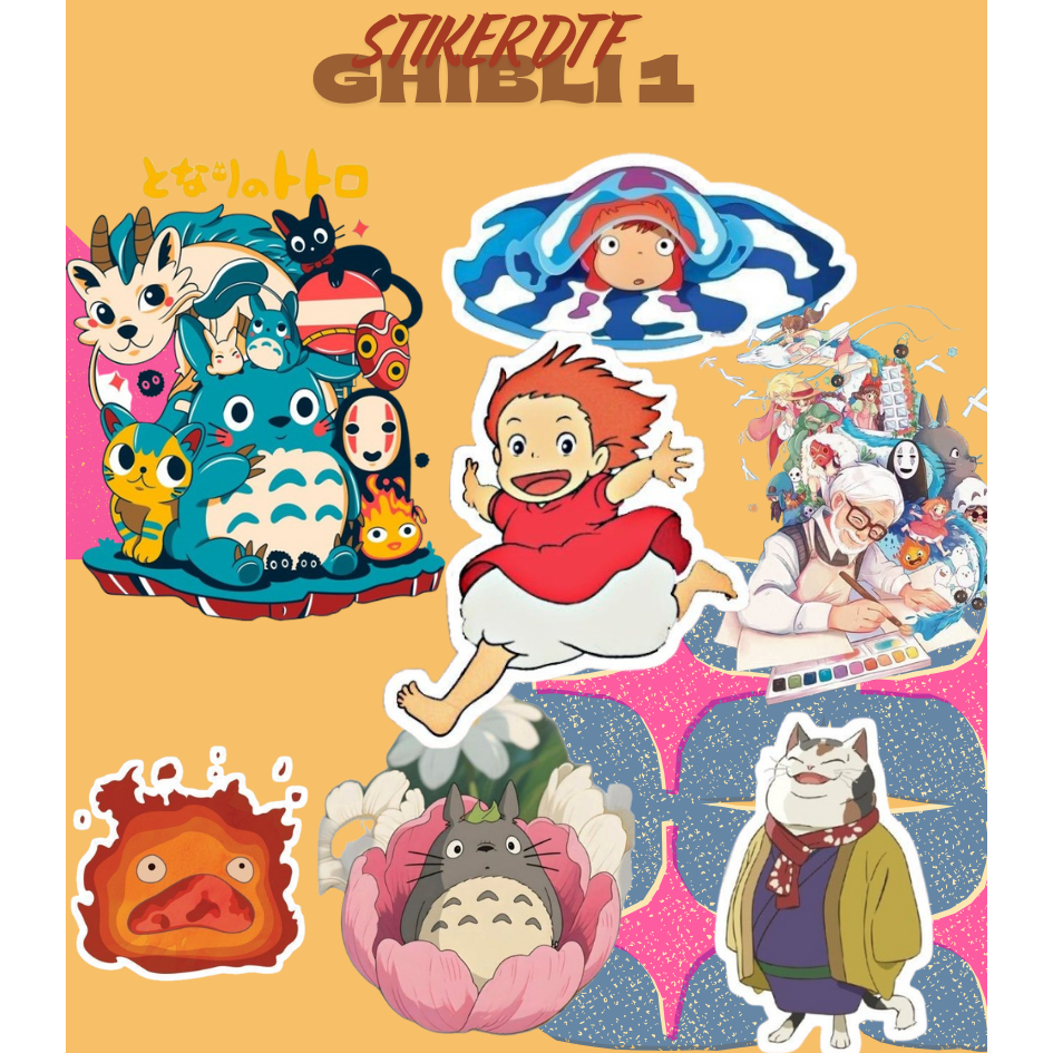 DTF AESTTHETIC GHIBLI ANIME สติ๊กเกอร์ - ANIME GHIBLI AESTETIC VOL 1 หรือสามารถออกแบบเองได้