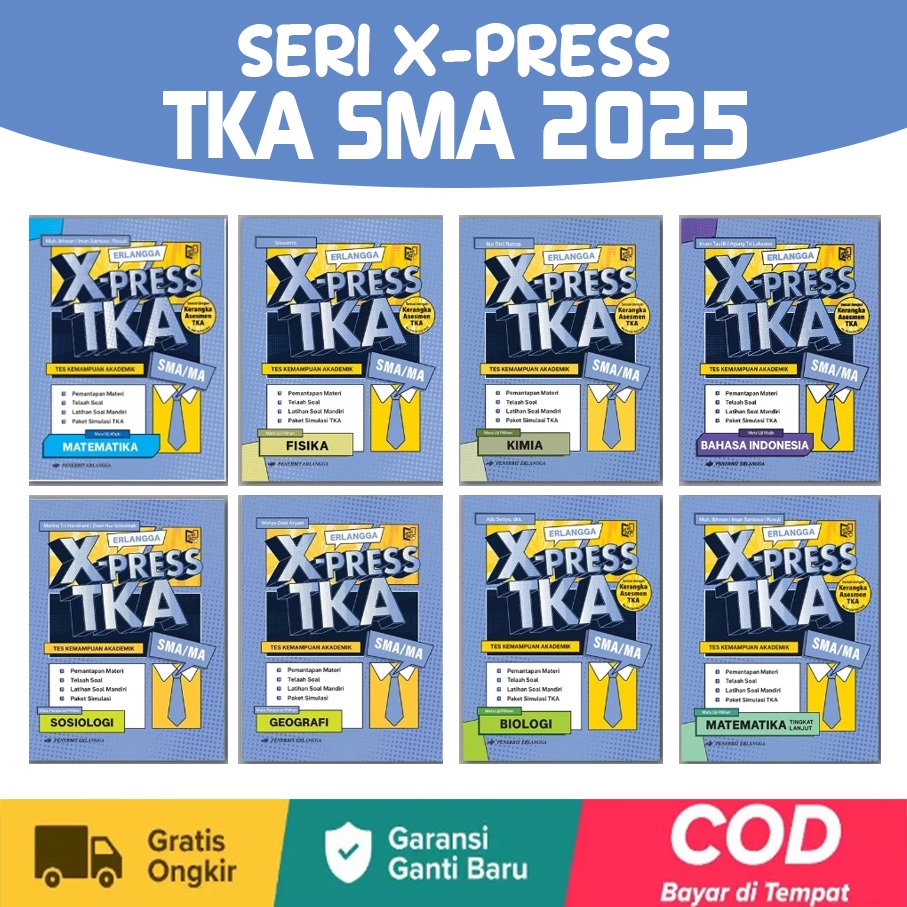 หนังสือ TKA Express Erlangga SMA 2025 - หนังสือ TKA SMA 2025