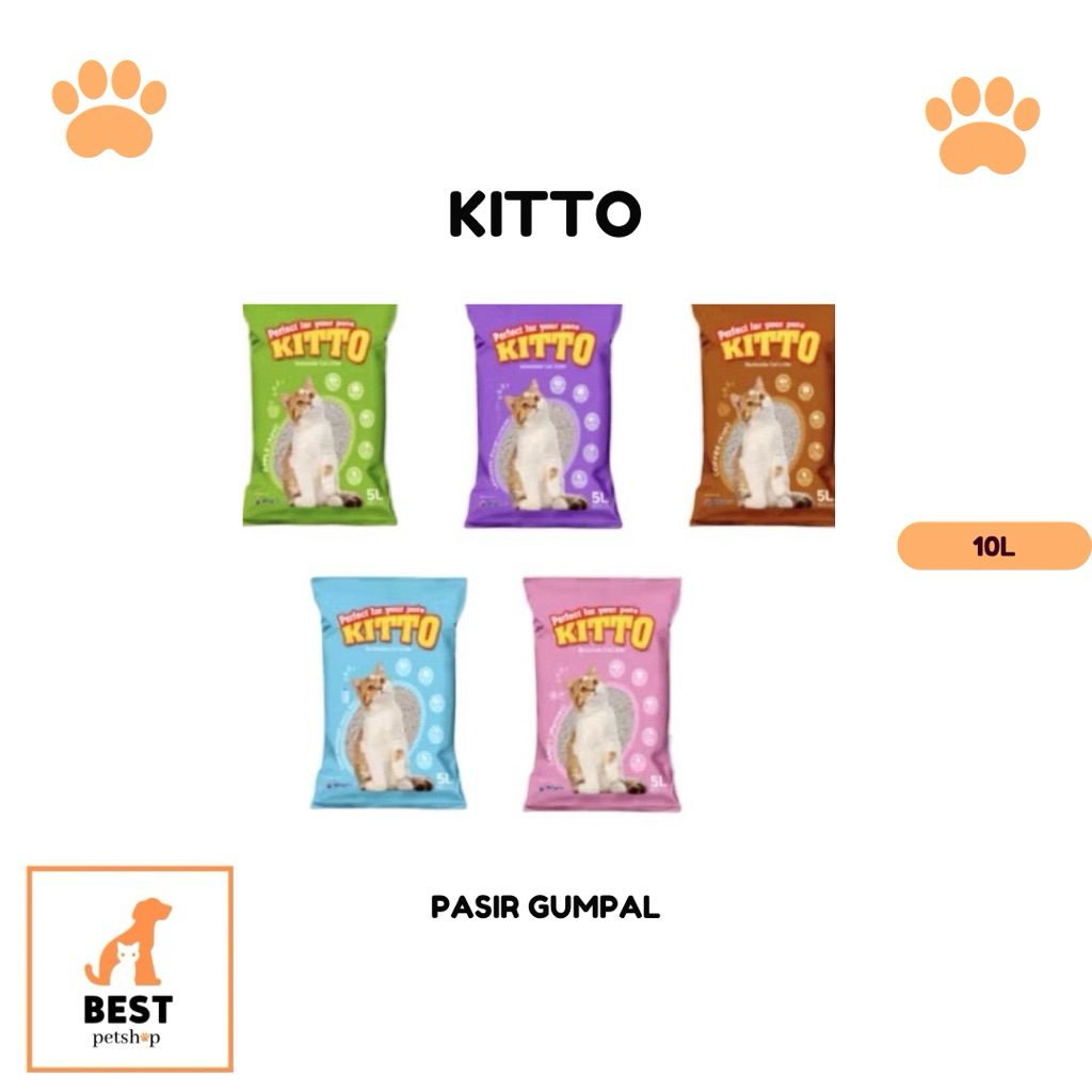 Kitto ทรายแมวก้อน 10L