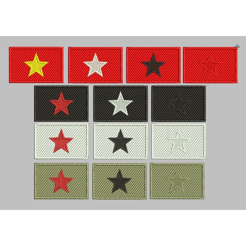 VIETAM FLAG PATCH EMBROIDERY STAR FLAG COLORS