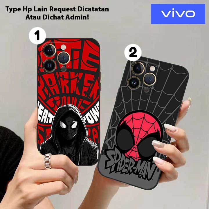 [MCF01] Softcase Square Spider-Man Motif สําหรับ VIVO Y22 Y21S Y17S Y20S Y12S Y15S VIVO V27E V9E V21
