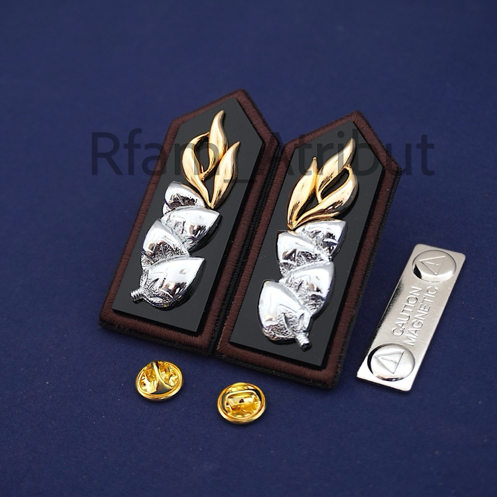 เข็มกลัดคอปกตํารวจ / Brevet Brivet Monogram Polri Pdh รายการเย็บปักถักร้อยระดับพรีเมียม