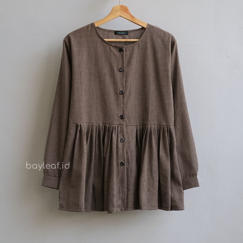 KEMEJA Bayleaf.id Naomi Blouse เสื้อเชิ้ตลําลอง ลายเล็ก