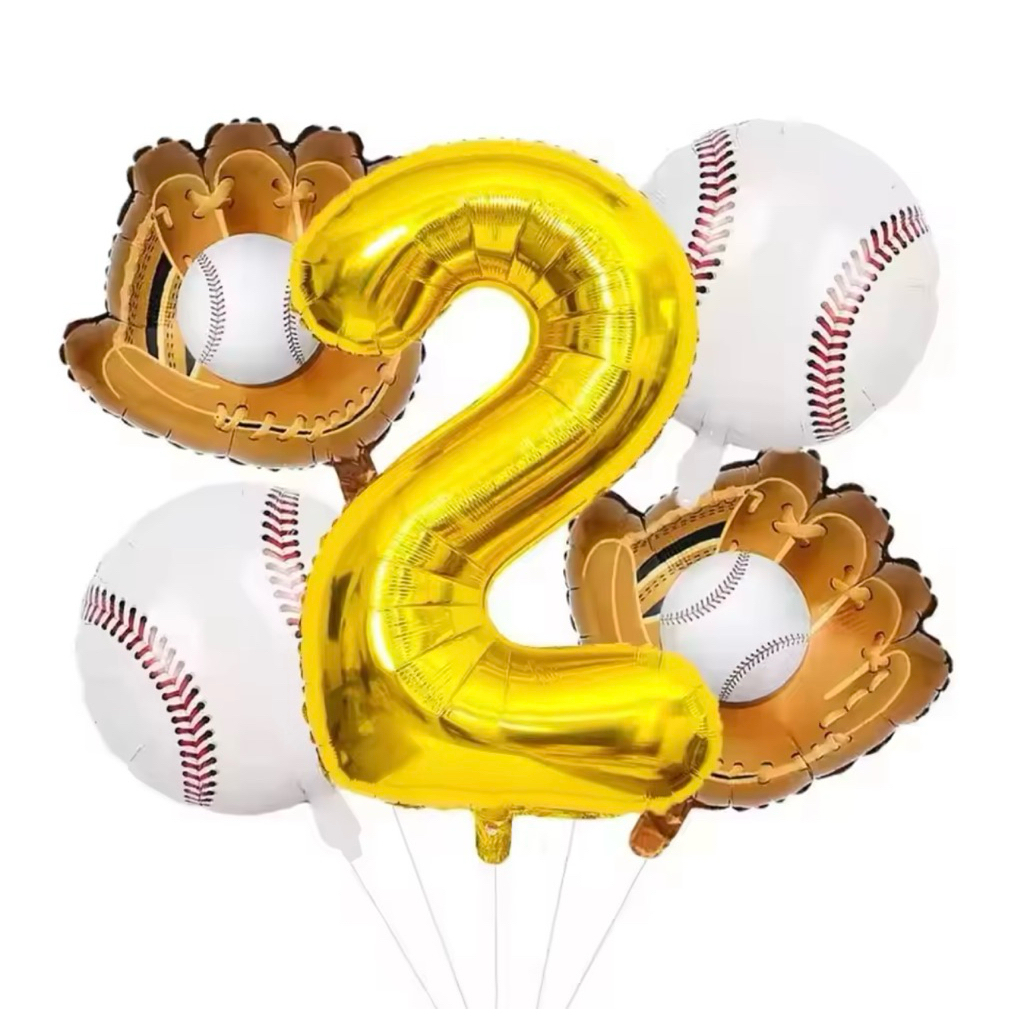 5 ชิ้น BASEBALL GLOVES BALLOON แพคเกจ