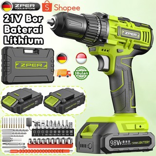 ZPER Mesin Bor Listrik Bor Baterai Cordless Cas Tangan Murah Berkualitas Bor Tanpa Kabel