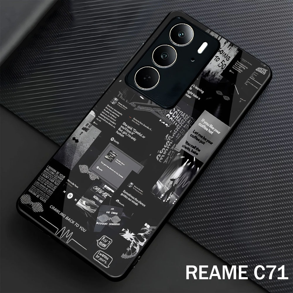 Softcase Glass Glossy สําหรับ Realme C73 C75 C71 ปลอก Hp Realme C73 C75 C71-Case Protector Hp Realme