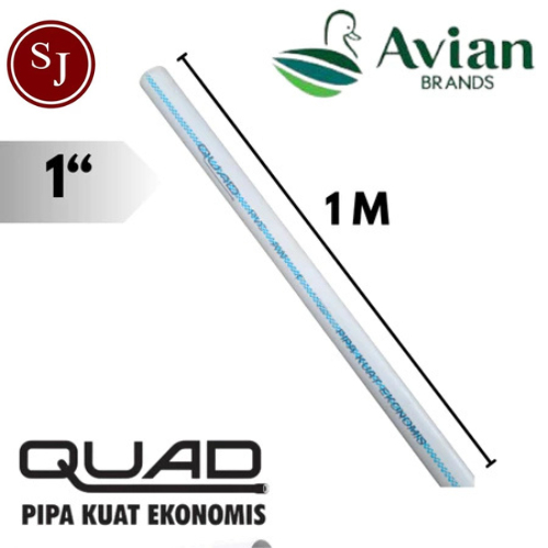 PVC PIPE D 1 INCH INCH INCH INCH PIPE QUAD STRONGER ECOMICAL WATER DURABLE WHITE