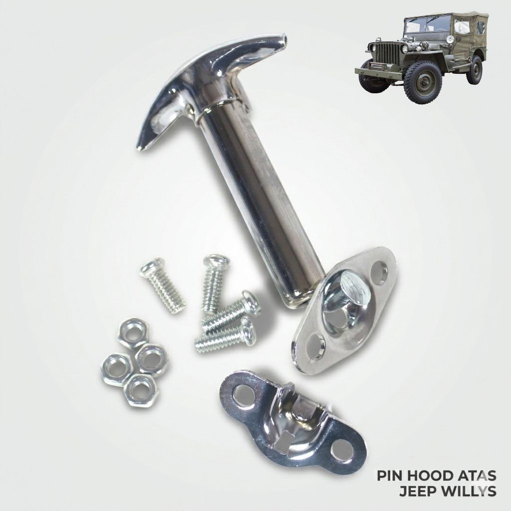 MESIN Jeep Willys WL Jeep CJ7 ตะขอฮู้ด | Jeep Wrangler YJ TJ CJ7 Willys Hood Pin