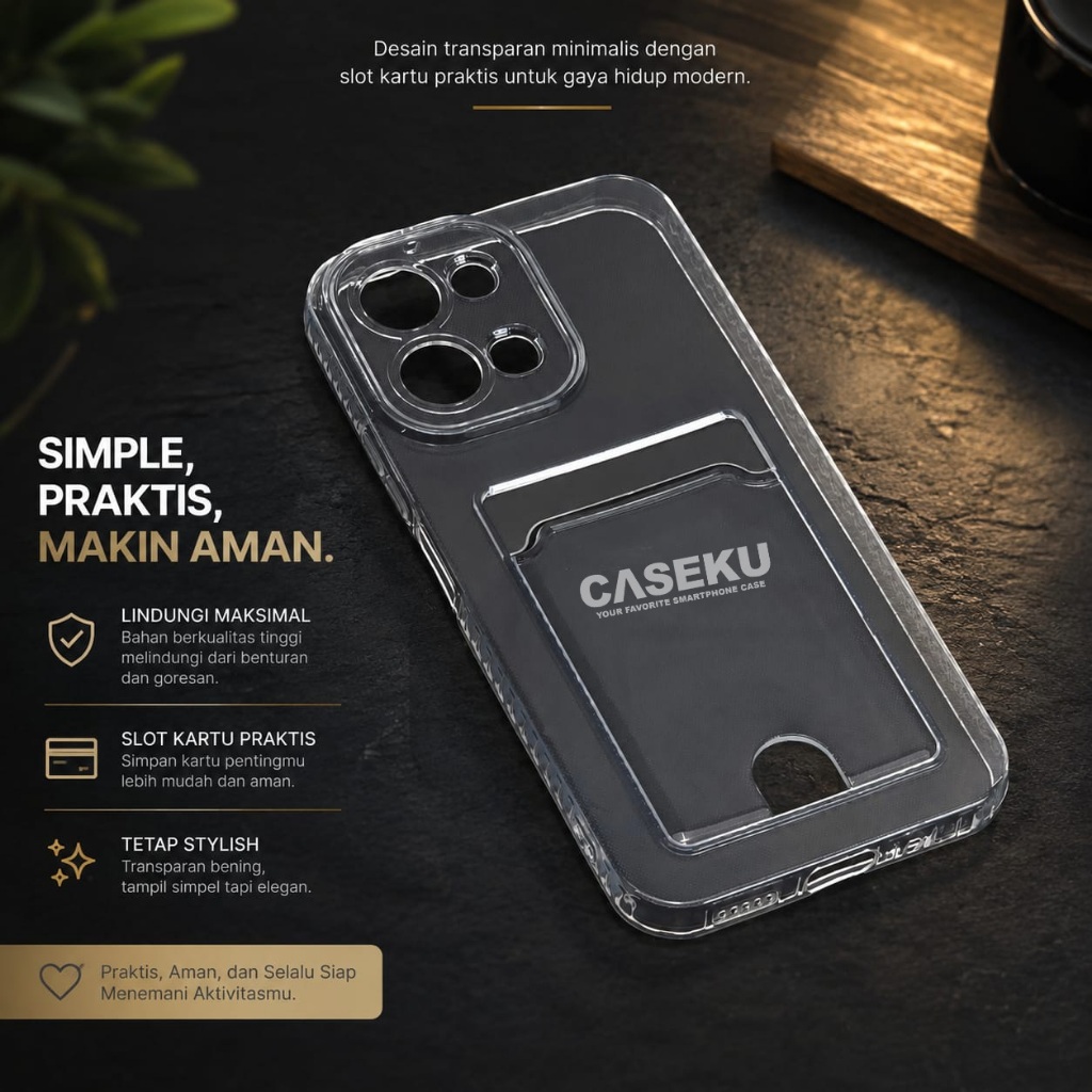 Iqoo Z11X Iqoo Z10R Card Case Clear / Slot Card Bening Case Iqoo Z11X Iqoo Z10R