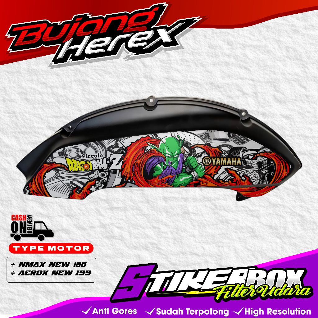 Anime Motif กล่องสติกเกอร์กรองอากาศ NMAX New 155 Aerox New 155 ตัด Precision กันน้ําติดตั้งง่าย