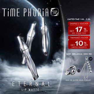 [BPOM] TIME PHORIA - Eternal Lip Matte 4ML-Liptint Waterproof Transferproof Kissproof Foodproof Dengan Warna Intense Tahan Lama 24 Jam Ringan Lipstick Lip Cream Makeup TimePhoria Official Store